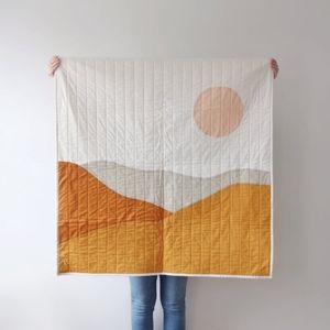 ✨ Unique ✨ Desert Tapestry Quilt - Textile Wall Art - Over the Bed Wall Decor